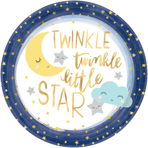 Picture of TWINKLE LITTLE STAR PAPER PLATES 26.7CM - 8PK